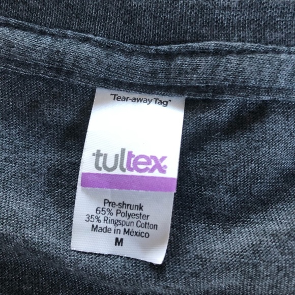 Tultex soft grey shirt sleeve pink graphic T-shirt size Medium - Picture 5 of 7